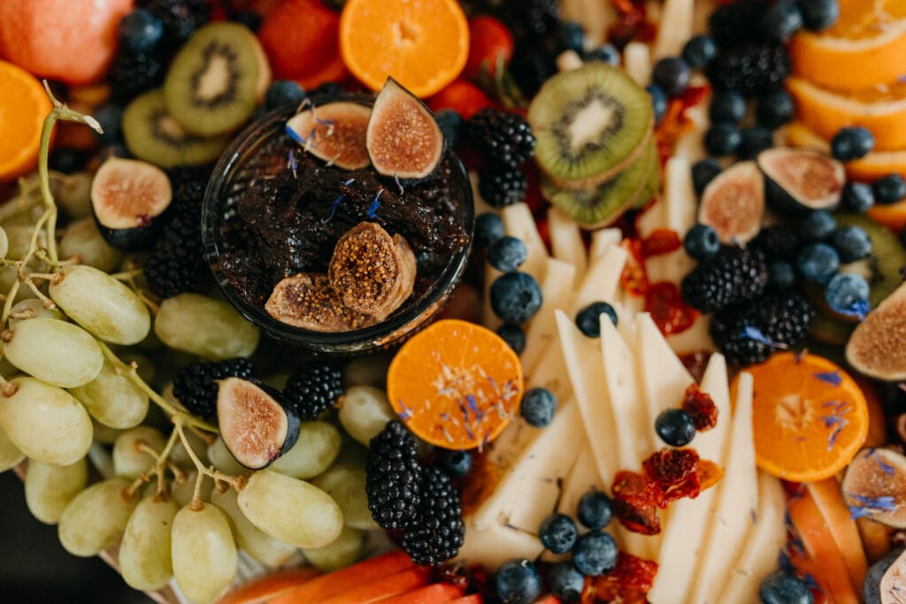 A detail photo of the app during cocktail hour.