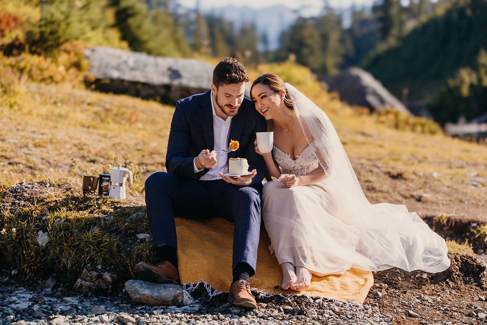 A couple reads letters from their family.
